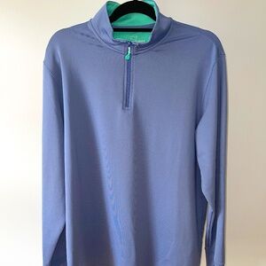 Men's Vineyard Vines Performance, Large Pullover, Light Blue/Lavender 1/4 zip